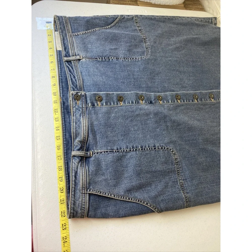 Two‎ By Vince Camuto Denim Skirt Women's Size 24W Med Wash Button Up Pockets